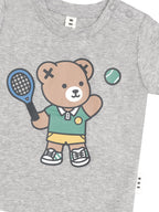 Tennis Hux T-Shirt - Grey Marle