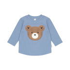 Furry Hux Top - Cornflower