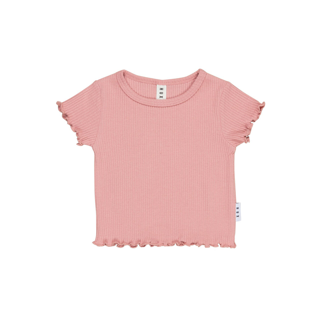 Huxbaby Dusty Rose Rib Tee