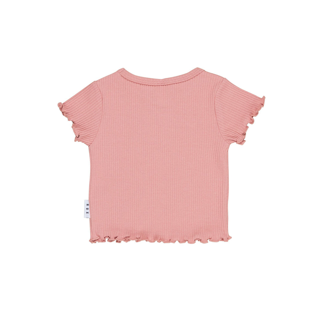 Huxbaby Dusty Rose Rib Tee