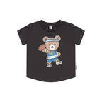 Footy Hux T-Shirt - Soft Black