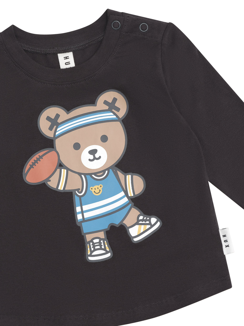 Huxbaby Footy Hux Top - Soft Black