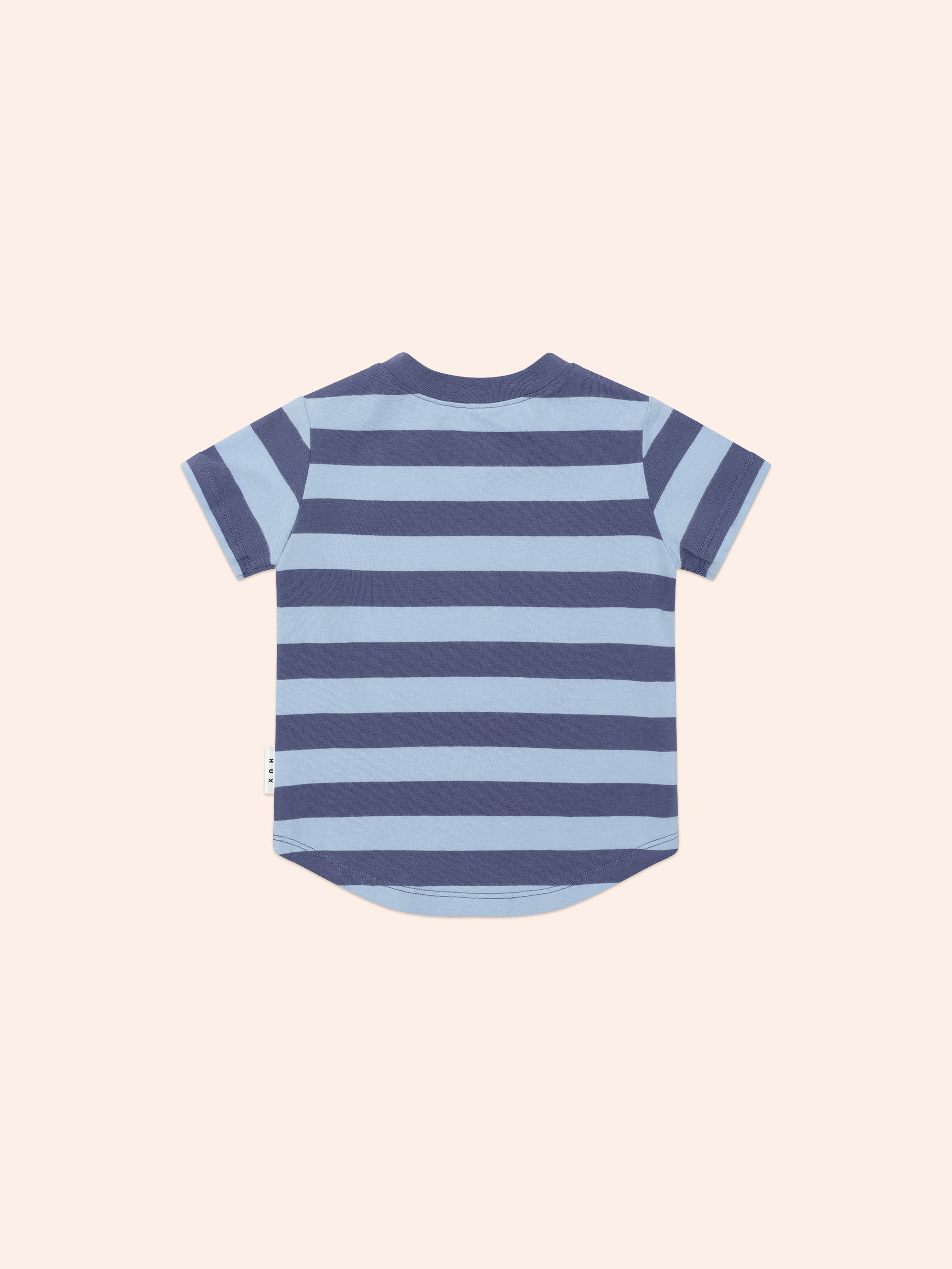 Huxbaby Furry Hux Blue Stripe Bear T-Shirt