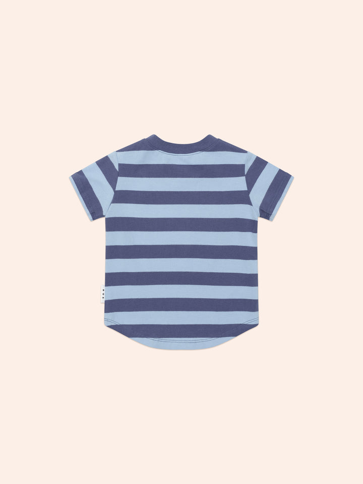 Huxbaby Furry Hux Blue Stripe Bear T-Shirt