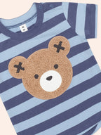 Huxbaby Furry Hux Blue Stripe Bear T-Shirt