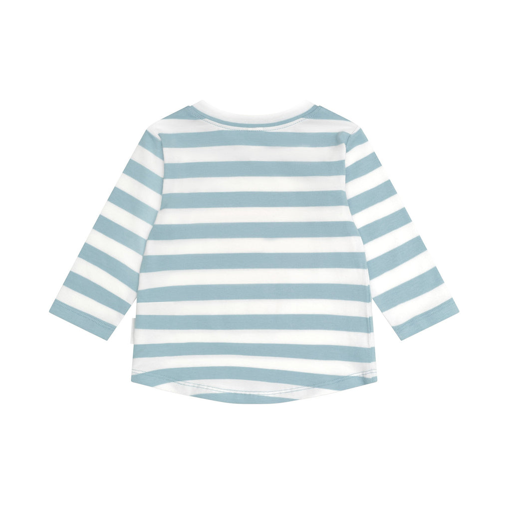 Huxbaby Roadworks Hux Stripe Top - Marine Blue/Almond Milk