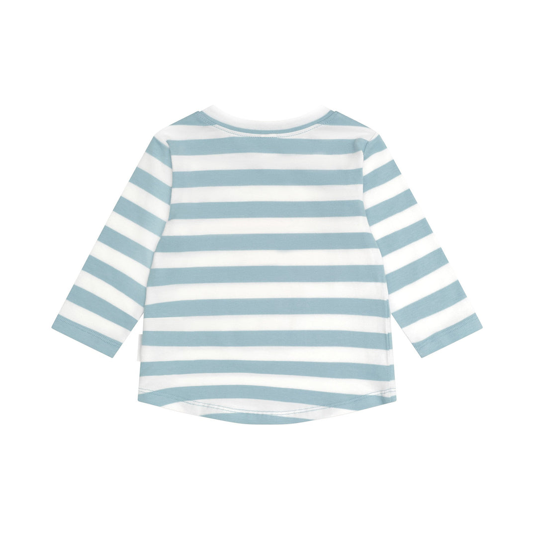 Huxbaby Roadworks Hux Stripe Top - Marine Blue/Almond Milk