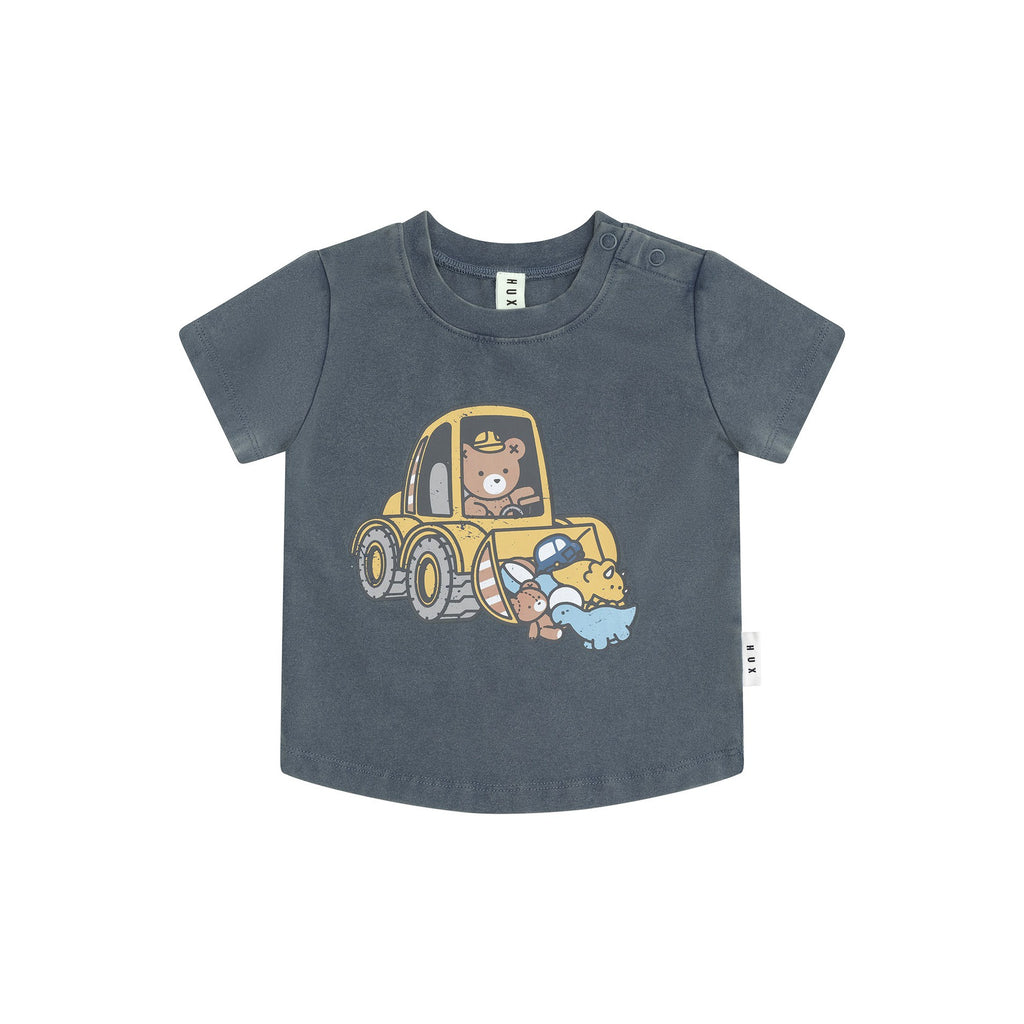 Huxbaby Digger Hux T-Shirt - Washed Navy
