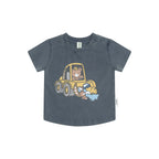 Digger Hux T-Shirt - Washed Navy