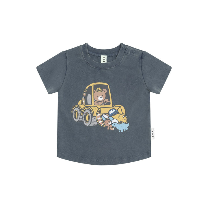 Huxbaby Digger Hux T-Shirt - Washed Navy