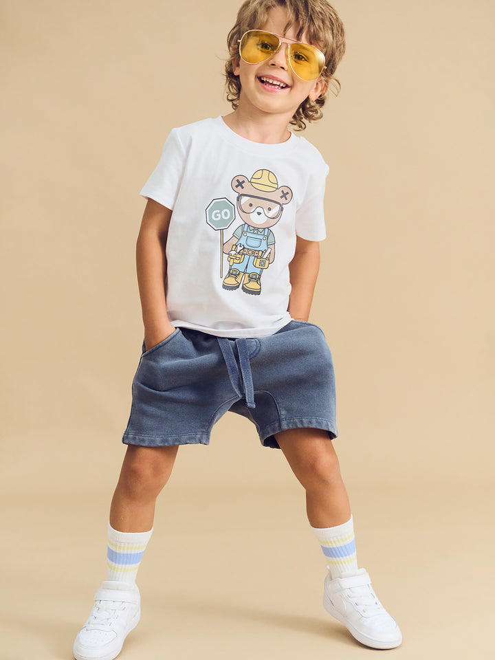 Huxbaby Roadworks Hux T-Shirt - White