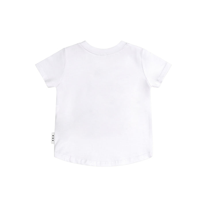 Huxbaby Tradie Furry Dino T-Shirt - White