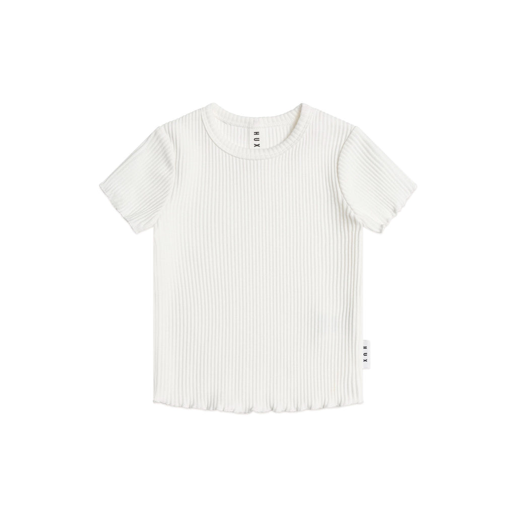 Huxbaby Rib Tee Almond Milk