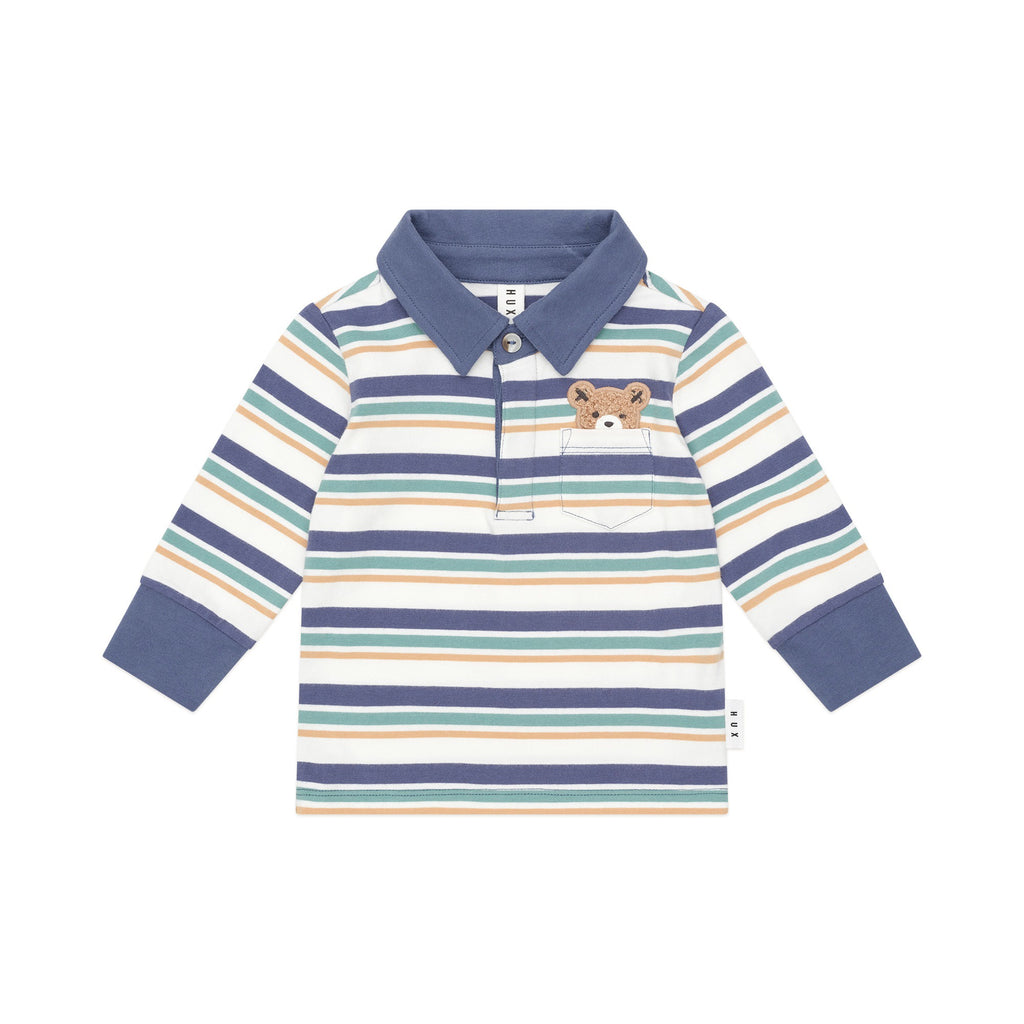 Huxbaby Multi Stripe Hiding Hux Polo