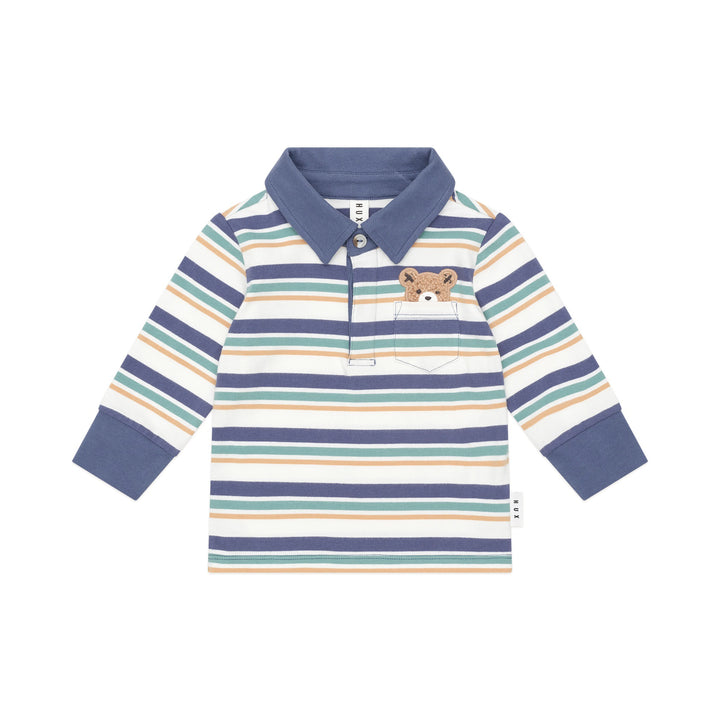 Huxbaby Multi Stripe Hiding Hux Polo