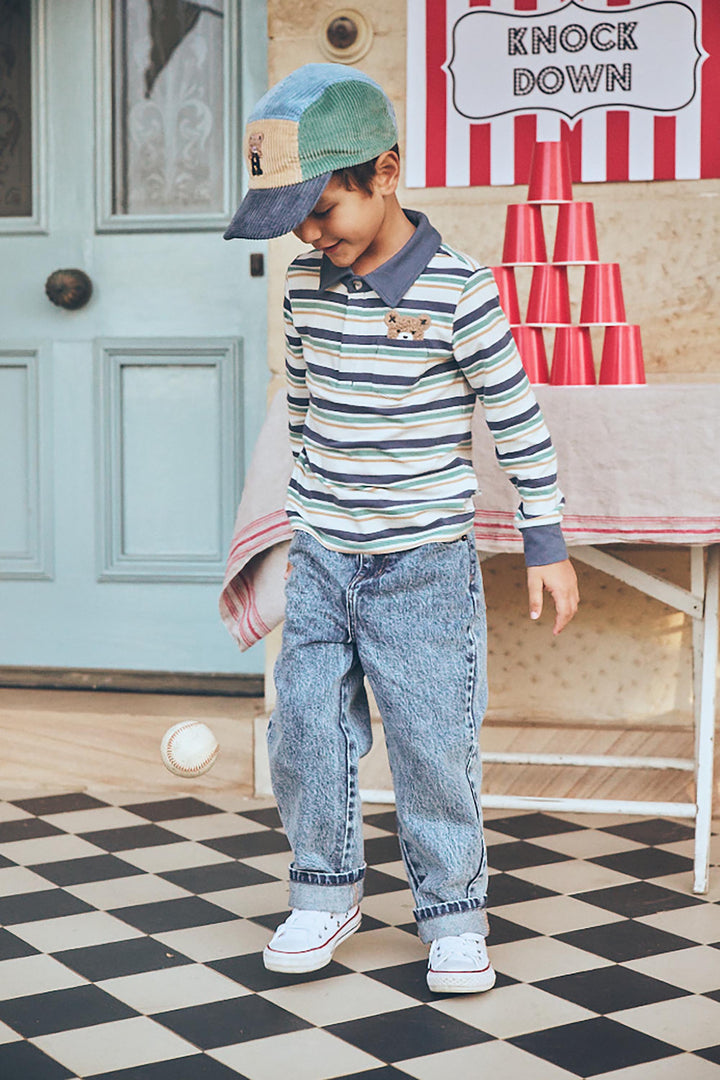Huxbaby Multi Stripe Hiding Hux Polo