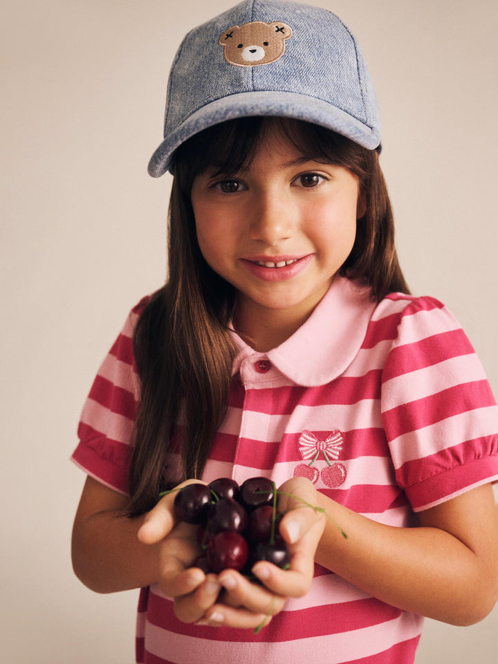 Huxbaby Cherry Pie Puff Sleeve Polo Tee
