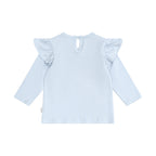 Rainbow Unicorn Frill Top - Ice Water