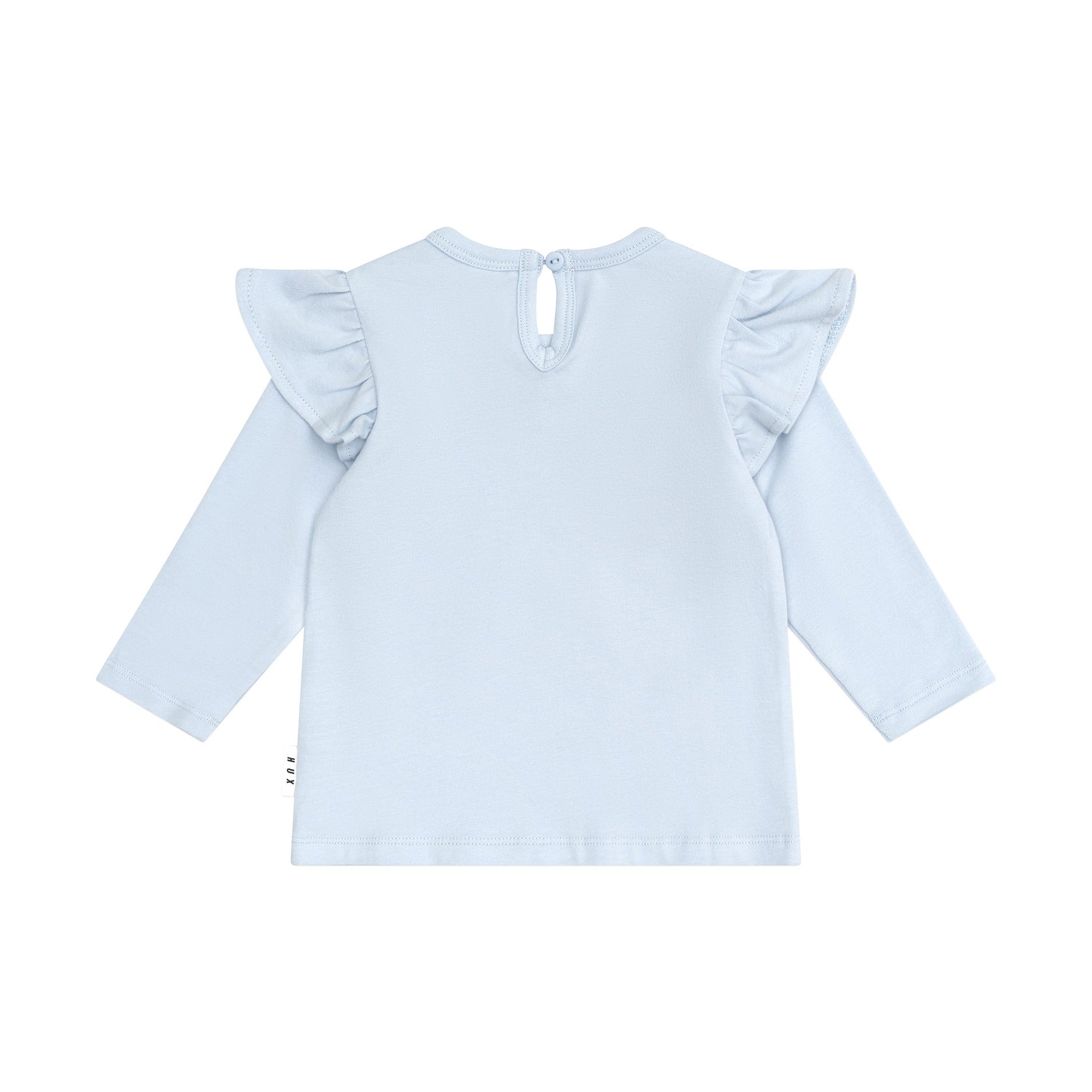 Huxbaby Rainbow Unicorn Frill Top - Ice Water