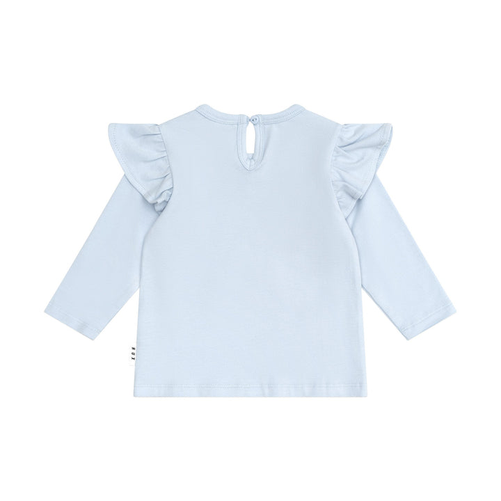 Huxbaby Rainbow Unicorn Frill Top - Ice Water