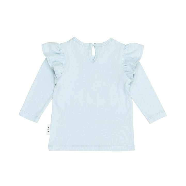 Huxbaby Enchanted Friends Frill Top - Blue Misty
