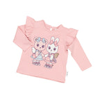 Fairy Friends Frill Top - Dusty Rose