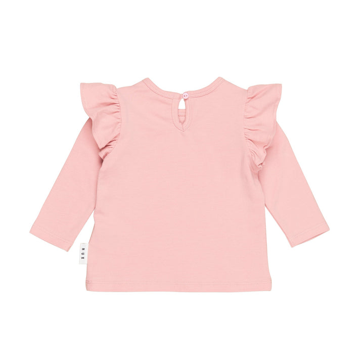 Huxbaby Fairy Friends Frill Top - Dusty Rose