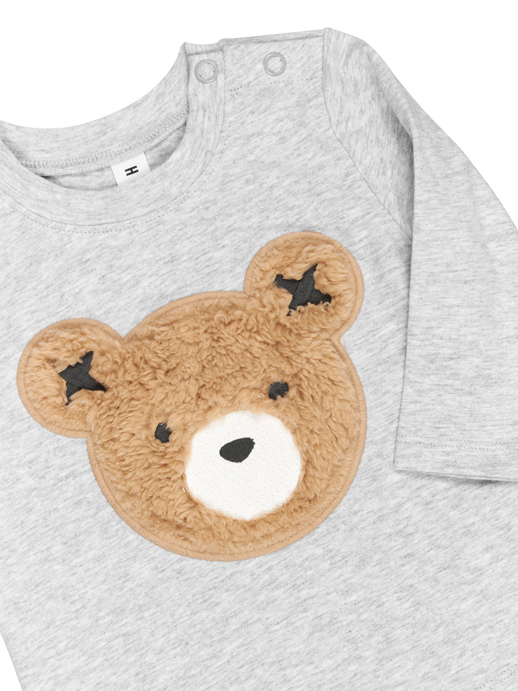 Furry Huxbear Top - Grey Marle