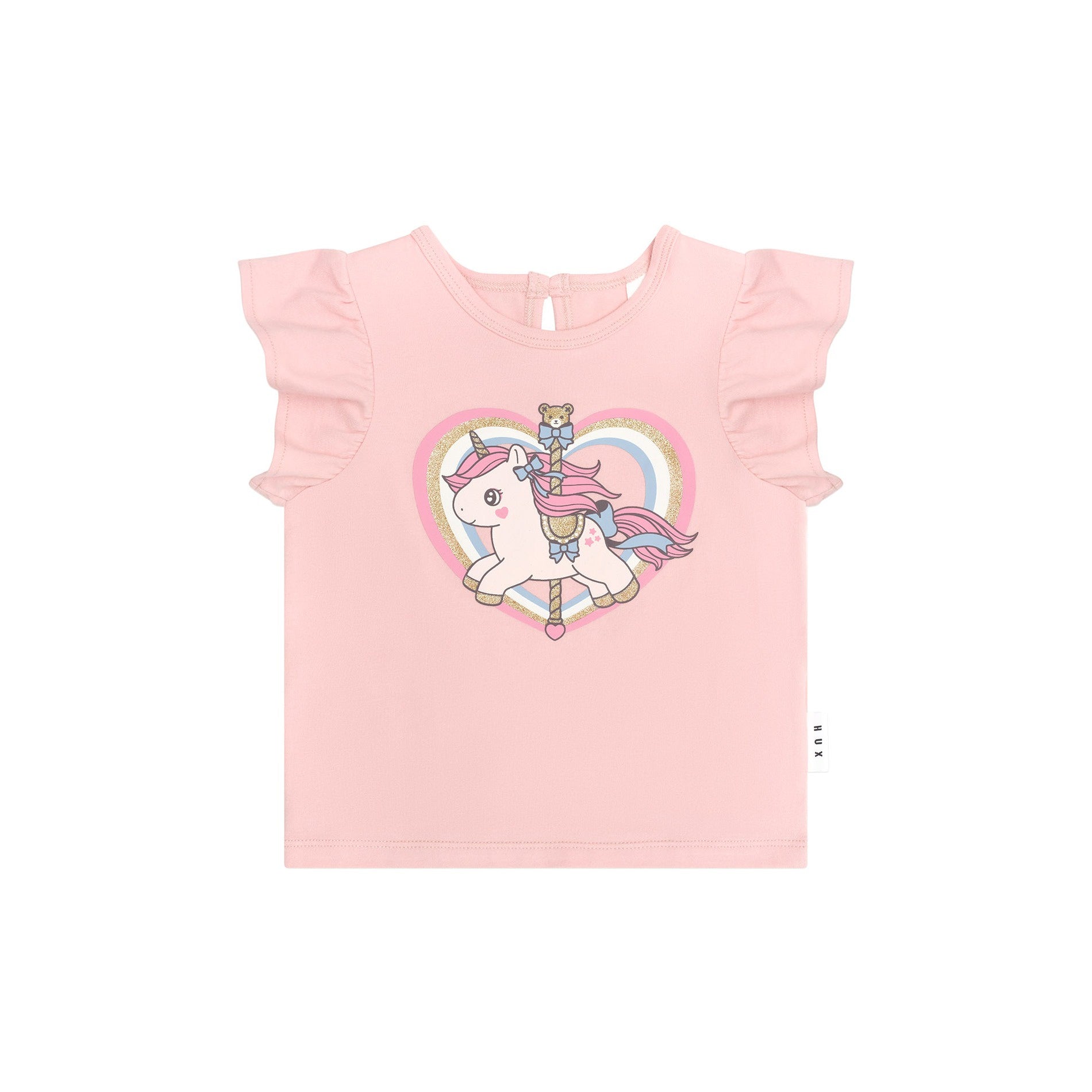 Huxbaby Carousel Frill T-Shirt - Candy
