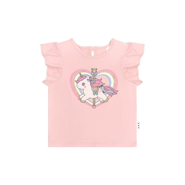 Huxbaby Carousel Frill T-Shirt - Candy