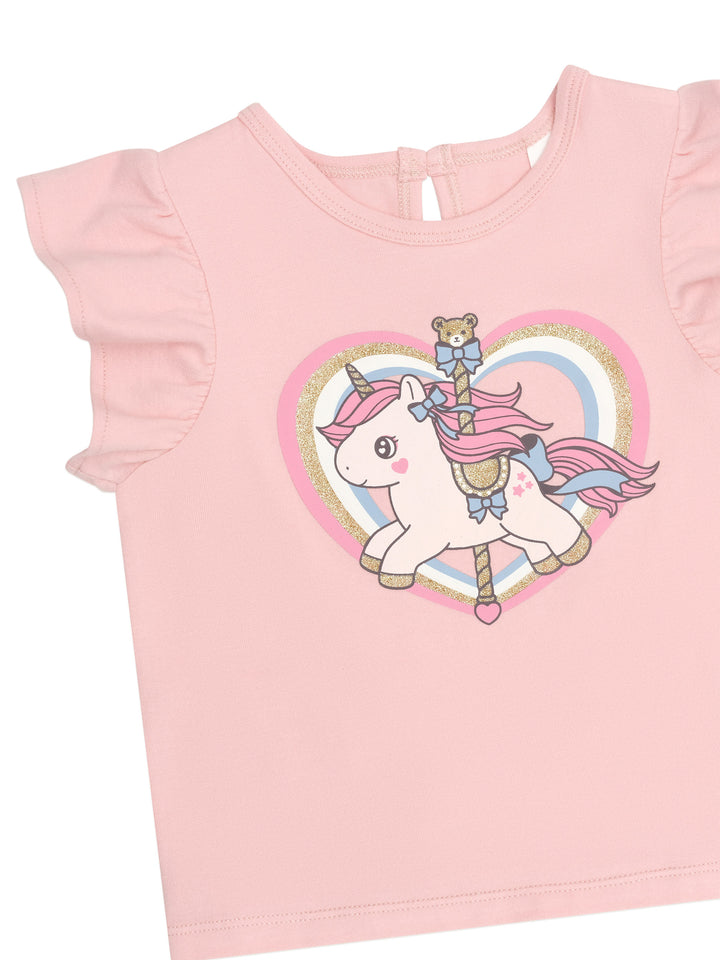 Huxbaby Carousel Frill T-Shirt - Candy