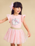Carousel Frill T-Shirt - Candy