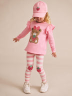 Strawberry Huxette Frill Top