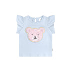 Heart Fur Bear Frill T-Shirt - Ice Water
