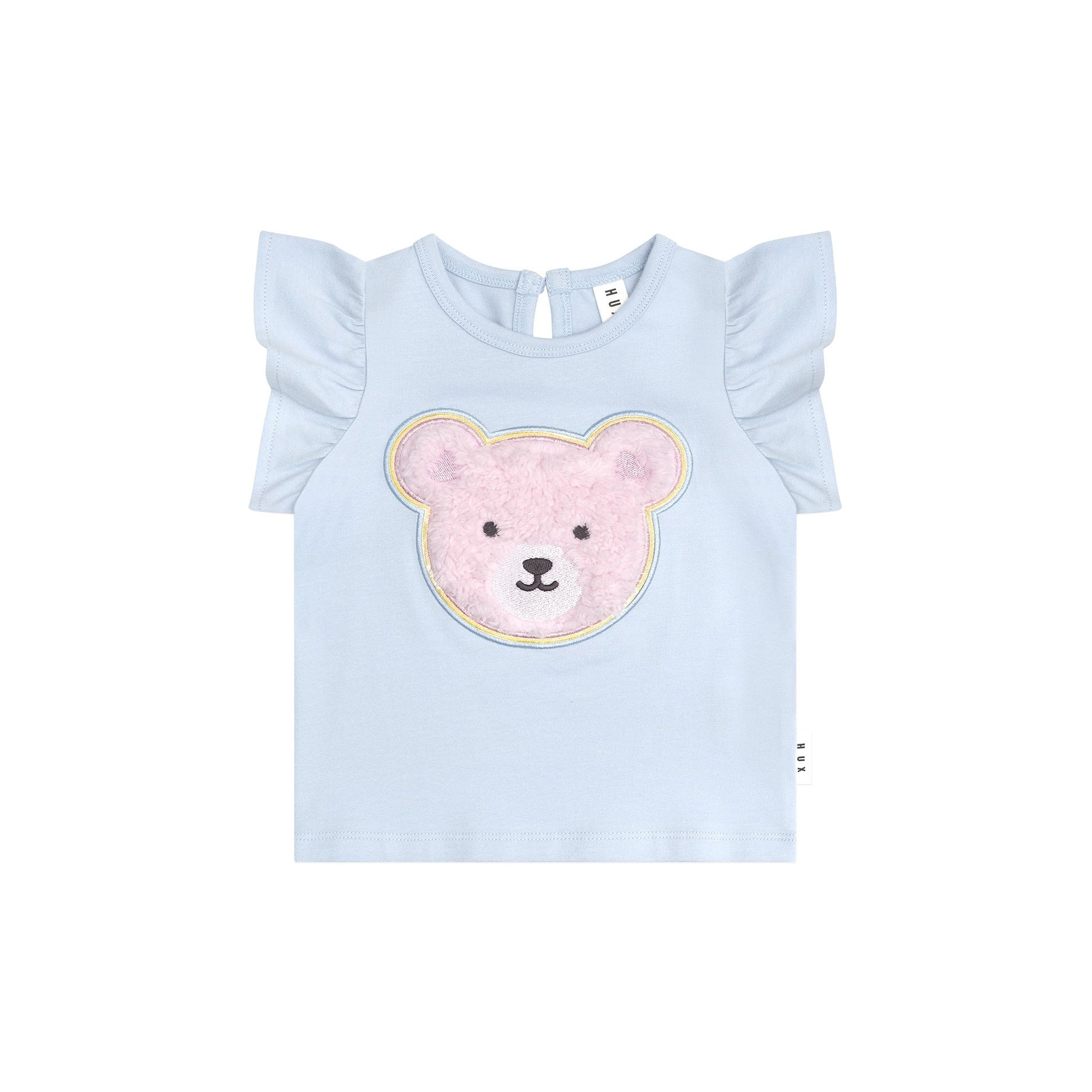 Heart Fur Bear Frill T-Shirt - Ice Water