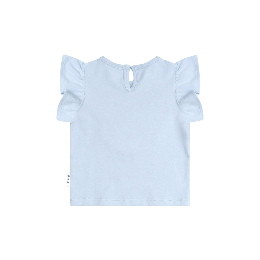 Heart Fur Bear Frill T-Shirt - Ice Water