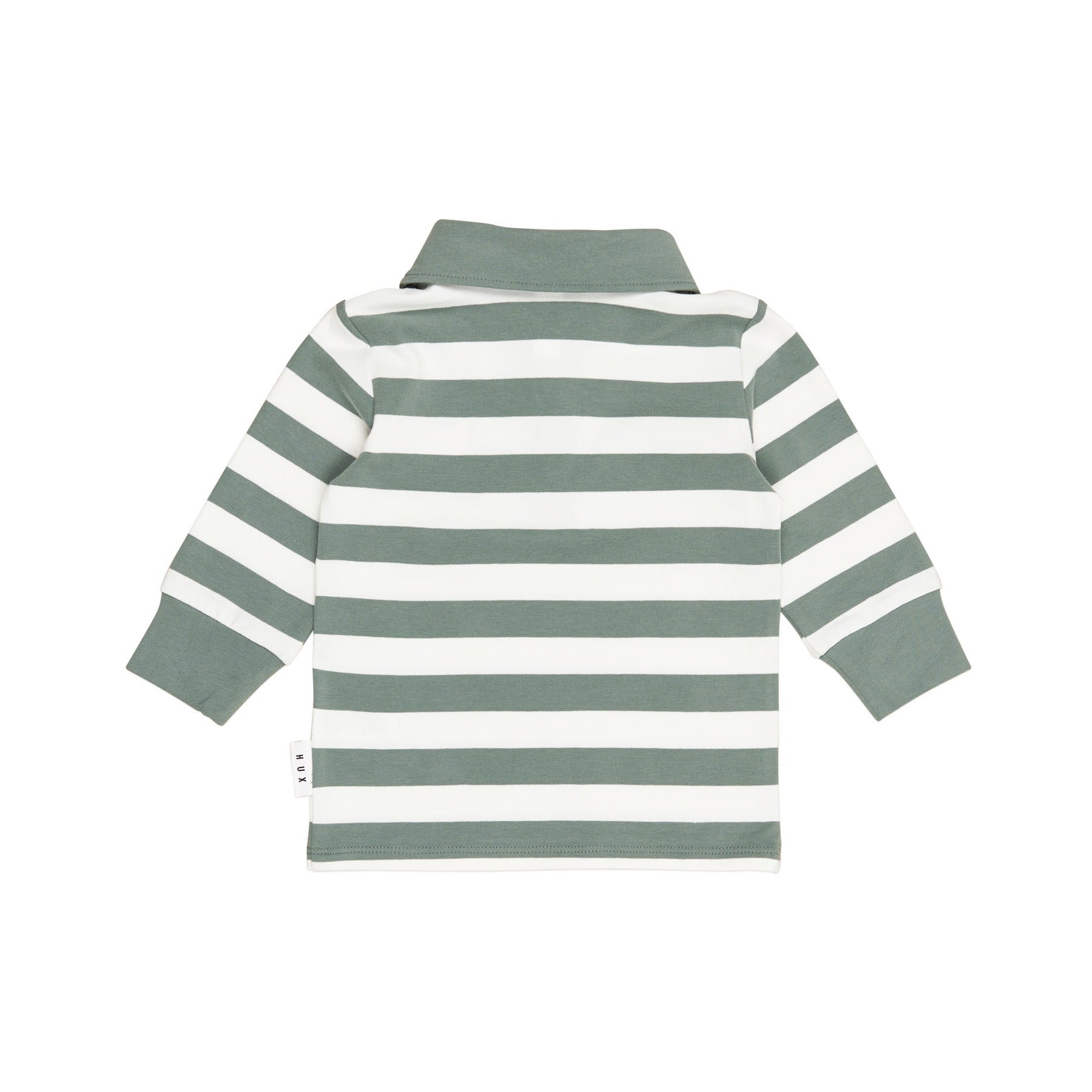 Dino Stripe Polo - Spruce + Almond