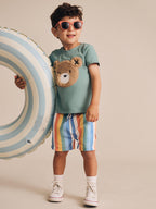 Huxbaby Furry Huxbear Green Tee