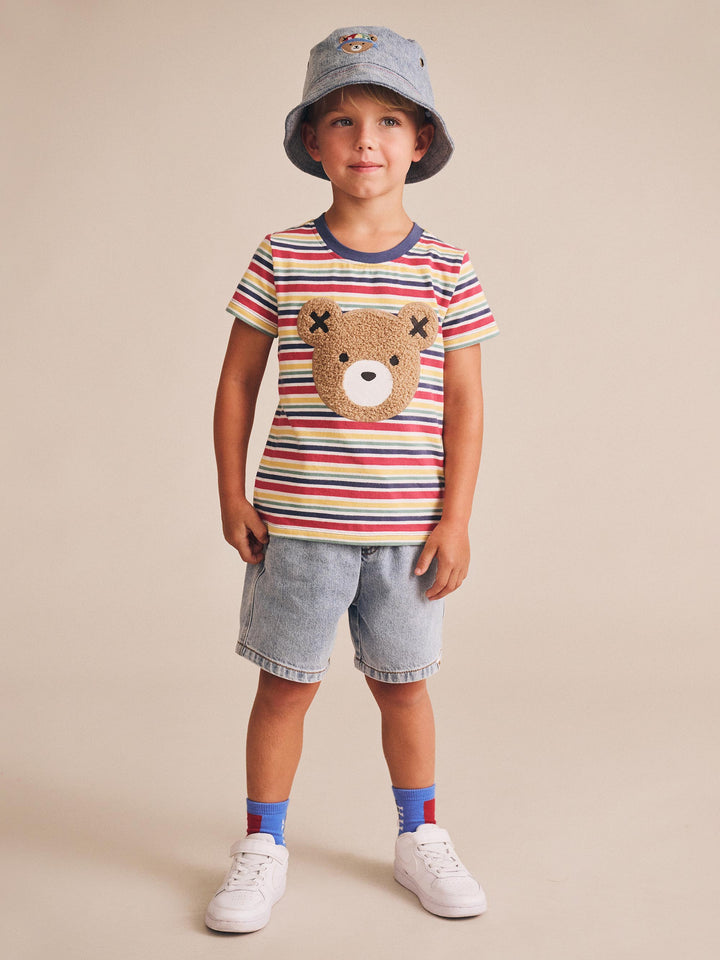 Huxbaby Furry Huxbear Vintage Stripe Tee