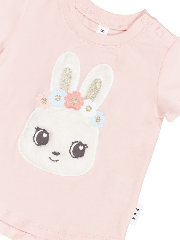 Huxbaby Blossom Fur Bunny T-Shirt - Pink Pearl