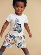 Skatin' Dino T-Shirt - White