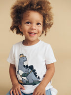 Skatin' Dino T-Shirt - White