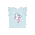 Mercorn Glitter Frill T-Shirt - Soft Aqua