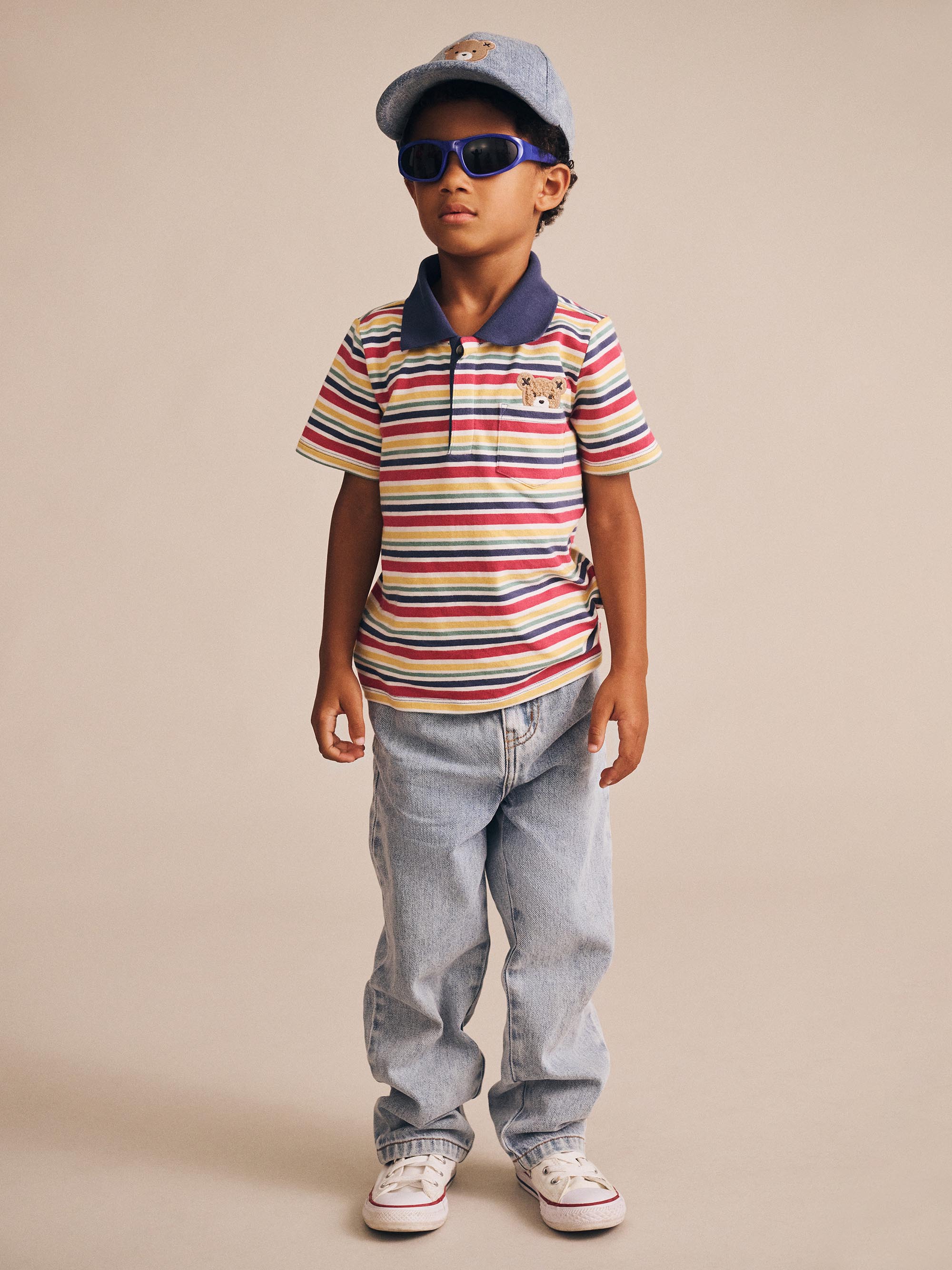 Huxbaby Polo Tee Vintage Stripe