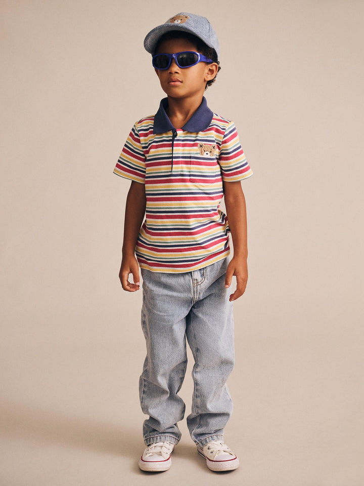 Huxbaby Polo Tee Vintage Stripe