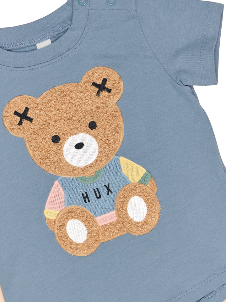 Huxbaby Teddy Hux T-Shirt - Dino Blue