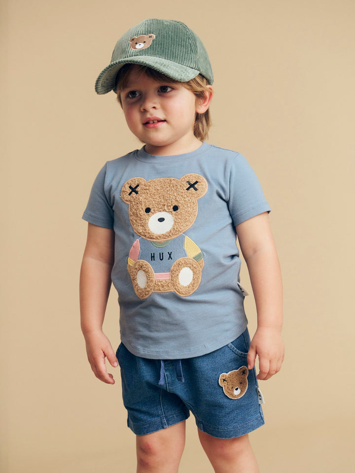 Huxbaby Teddy Hux T-Shirt - Dino Blue