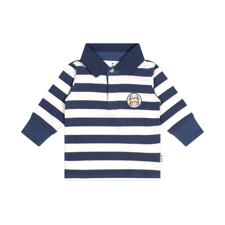 Huxbaby Stripe Polo Longsleeve Top