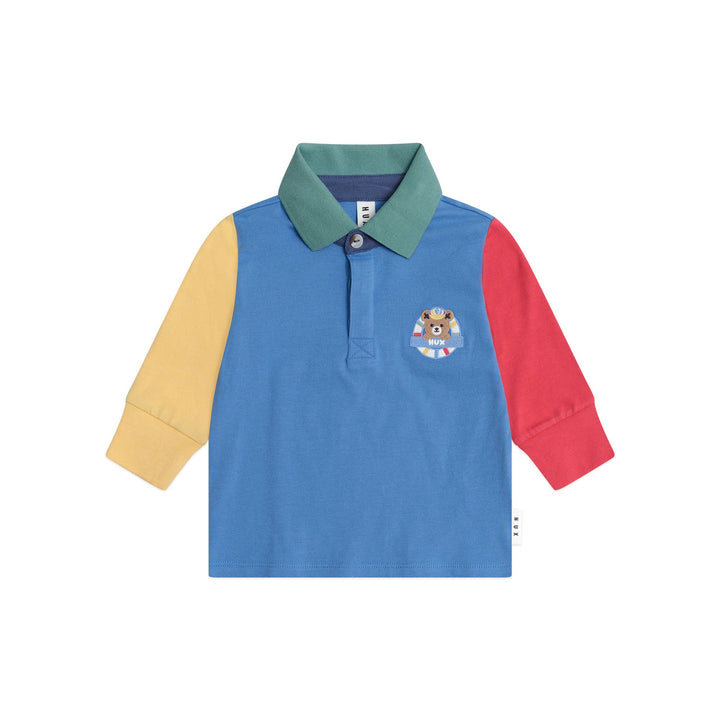 Huxbaby Colour Block Longsleeve Polo Top