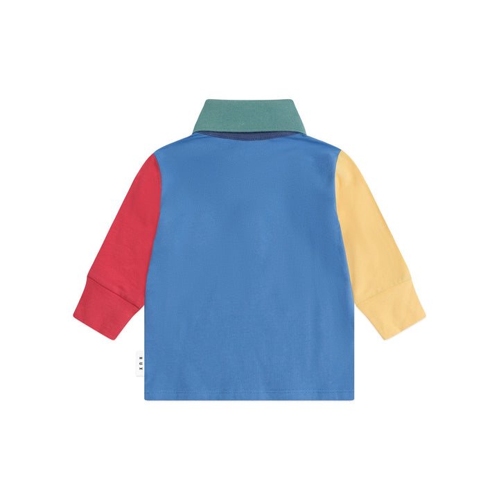 Huxbaby Colour Block Longsleeve Polo Top